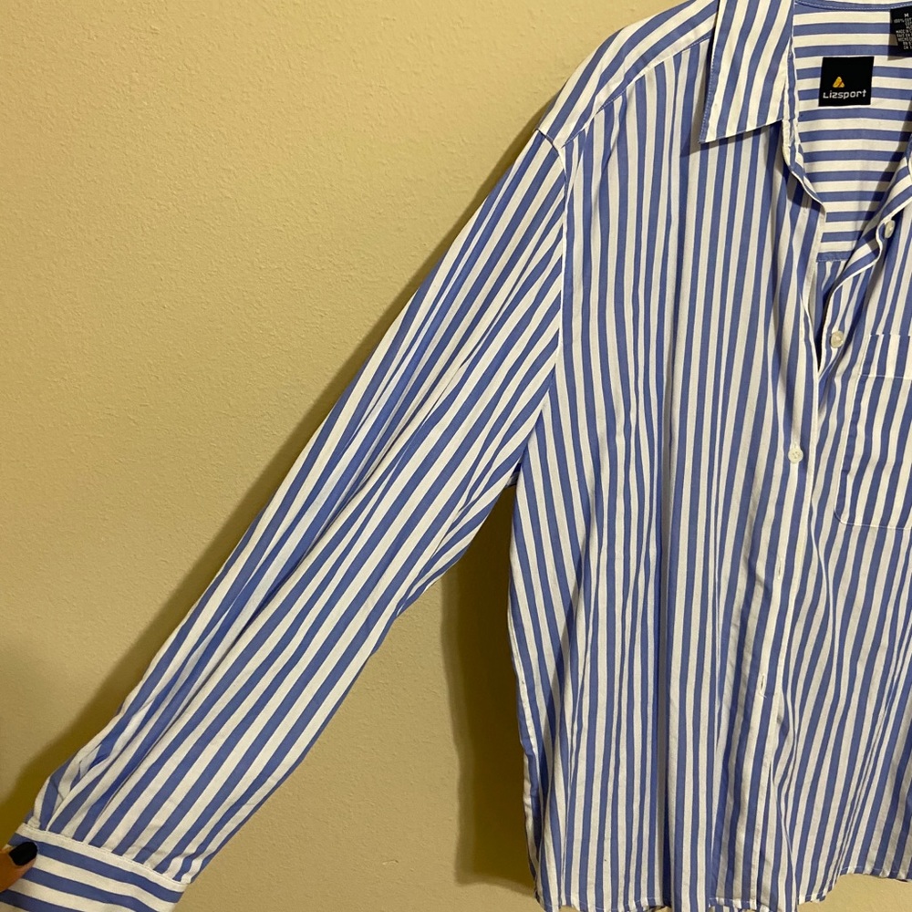 Vintage Liz Sports Stripe Shirts/ Size M - Picture 7 of 7